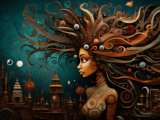 Australian Aboroginal Mermaid Protector Poster