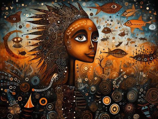 Australian Aboriginal Mermaid Poster