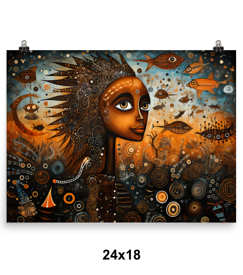 Aboriginal Mermaid 24x18