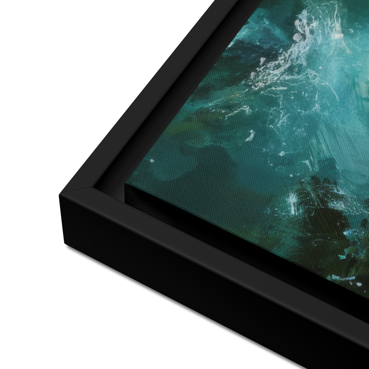 Mermaid Rising Framed Canvas