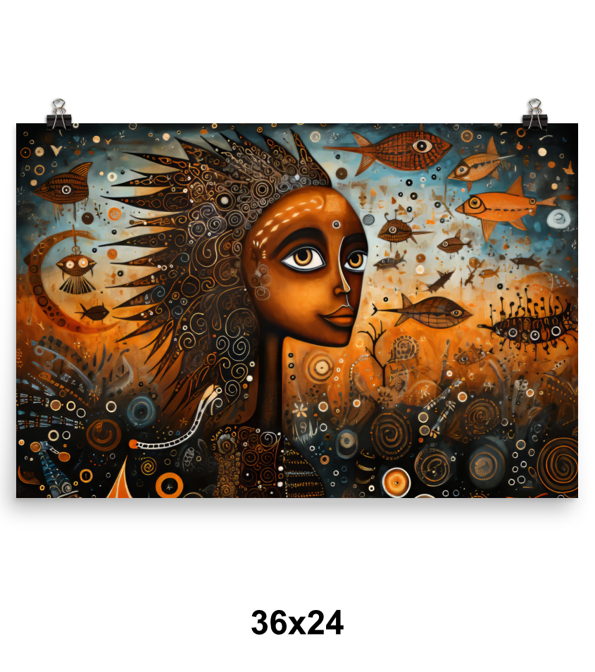 Aboriginal Mermaid 36x24