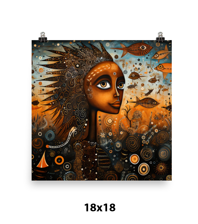 Australian Aboriginal Mermaid Poster